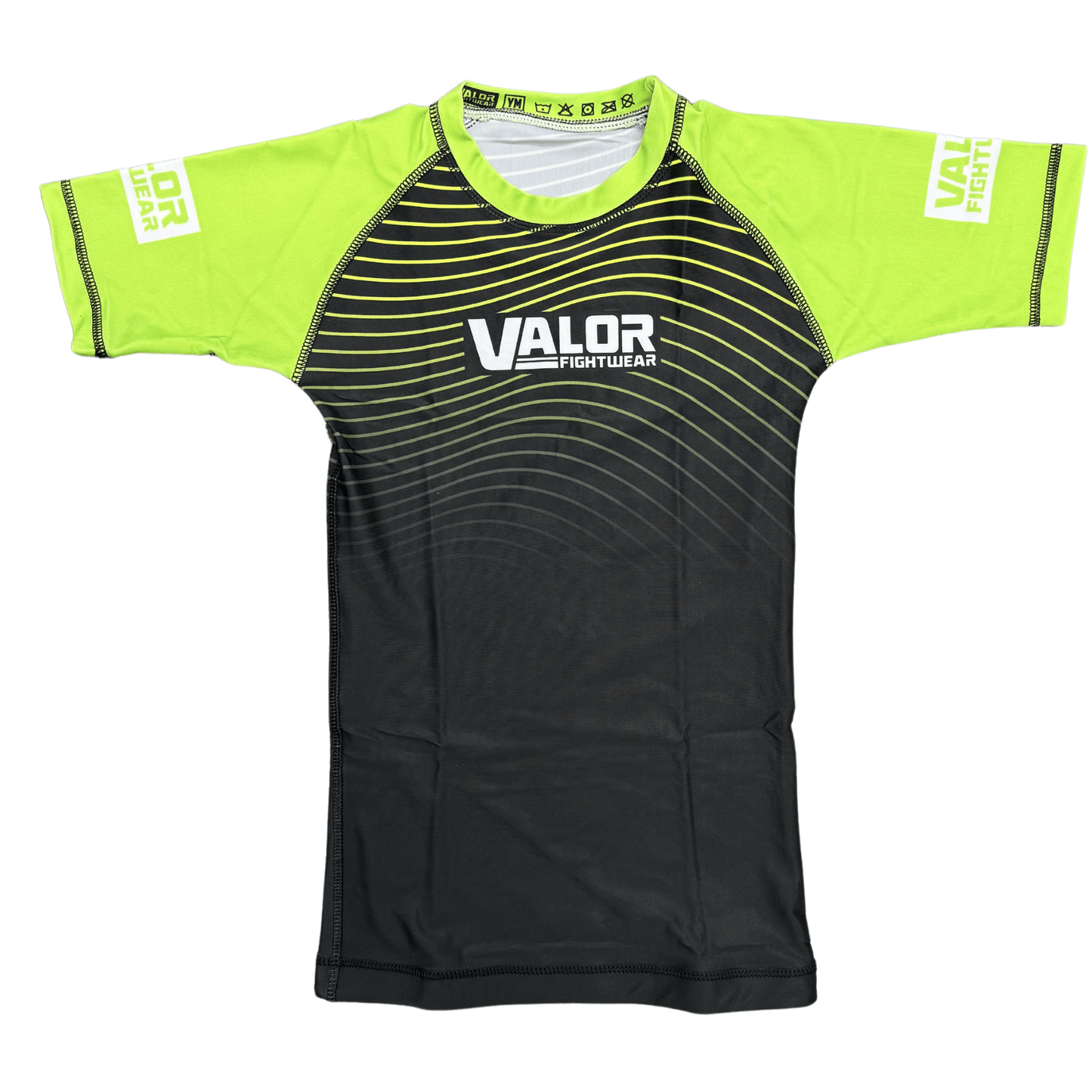 Kids No Gi BJJ/MMA Rash Guard - Green - Valor Fightwear