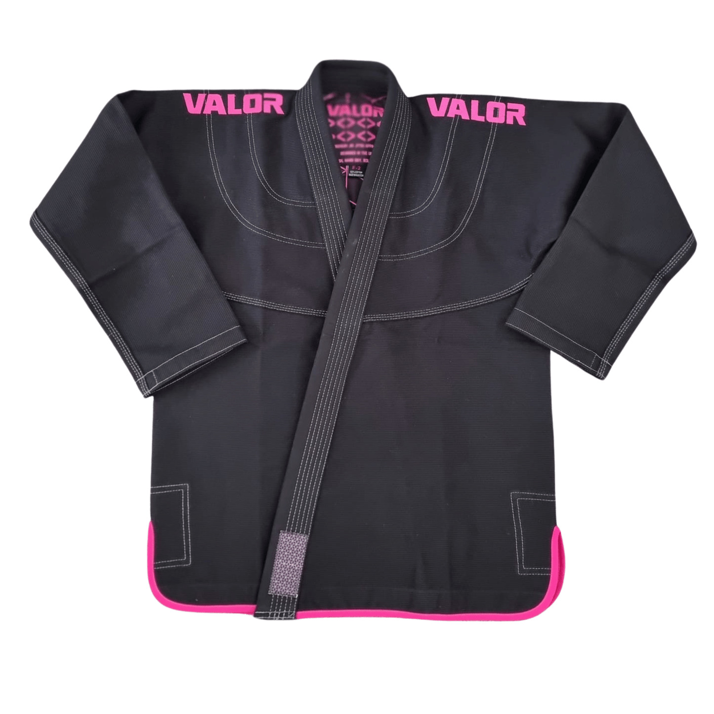 Ladies Valor Geo Pink Black BJJ GI - Valor Fightwear