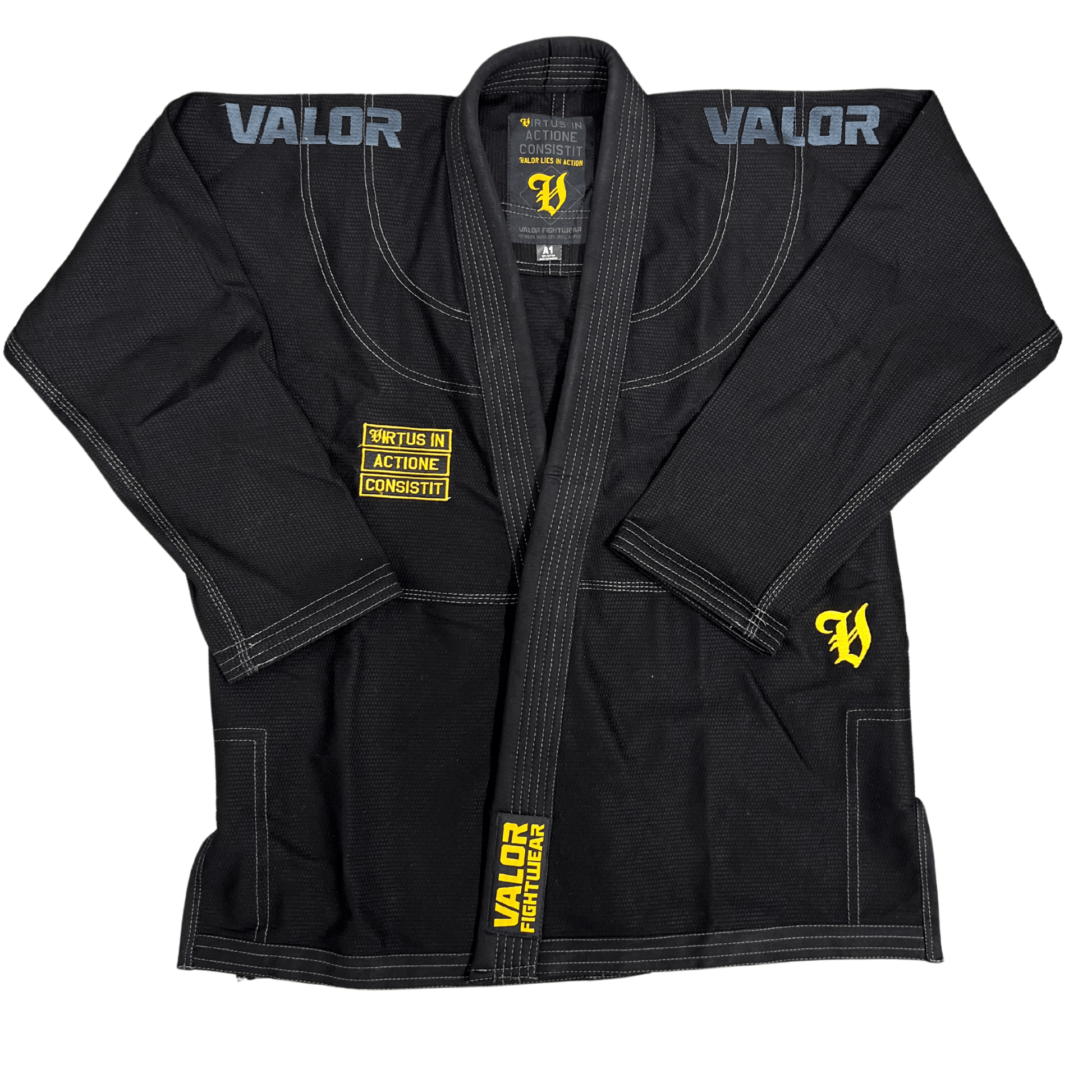 VALOR IN ACTIONE KIMONO BLACK BJJ GI Valor Fightwear