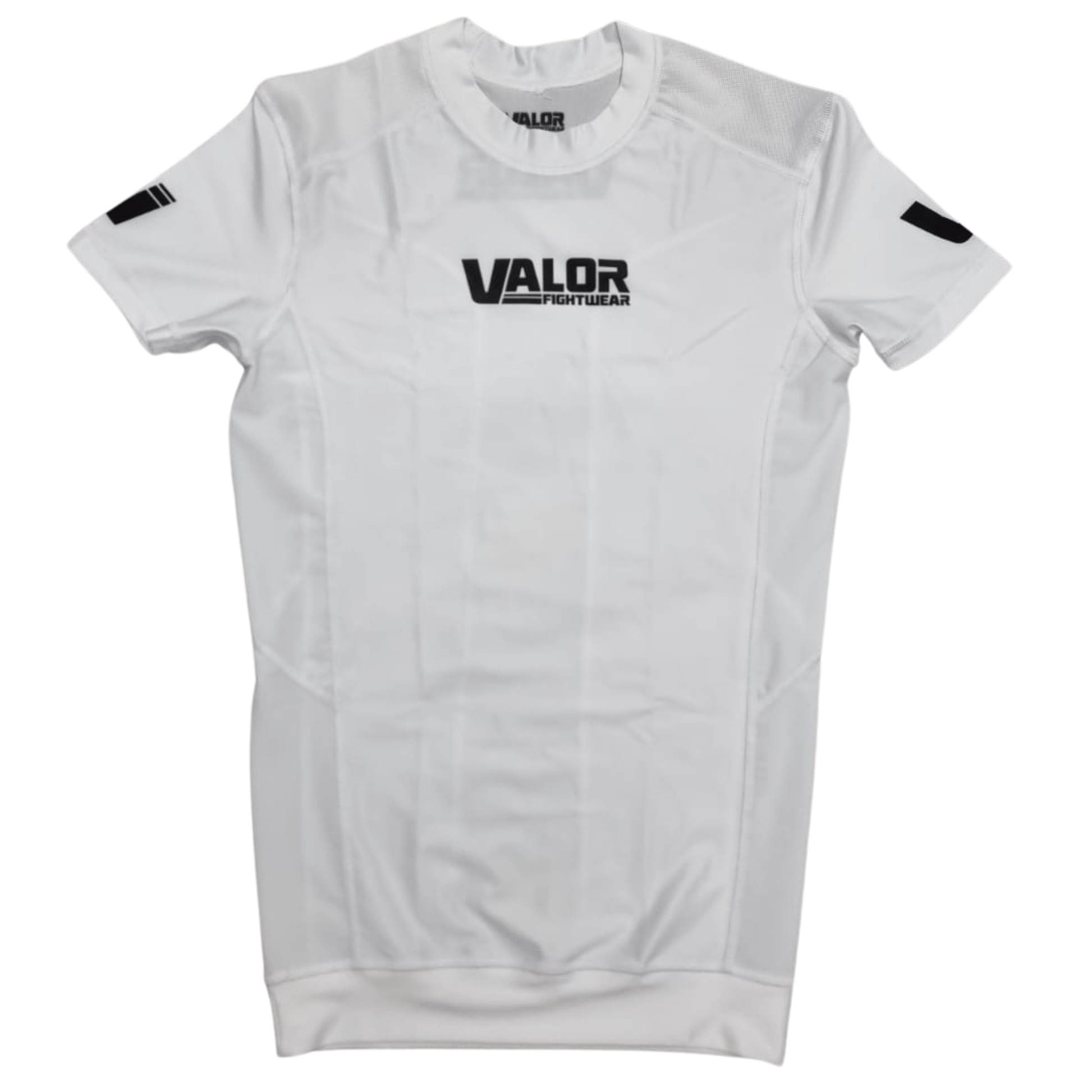 VALOR WHITE MESH SHORT SLEEVE RASH GUARD