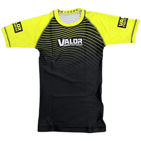 Kids No Gi BJJ/MMA Rash Guard - Yellow - Valor Fightwear