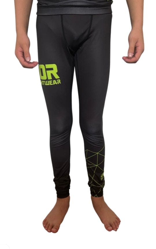 KIDS VALOR GEO GREEN SPATS Kids Rashguard Valor Fightwear
