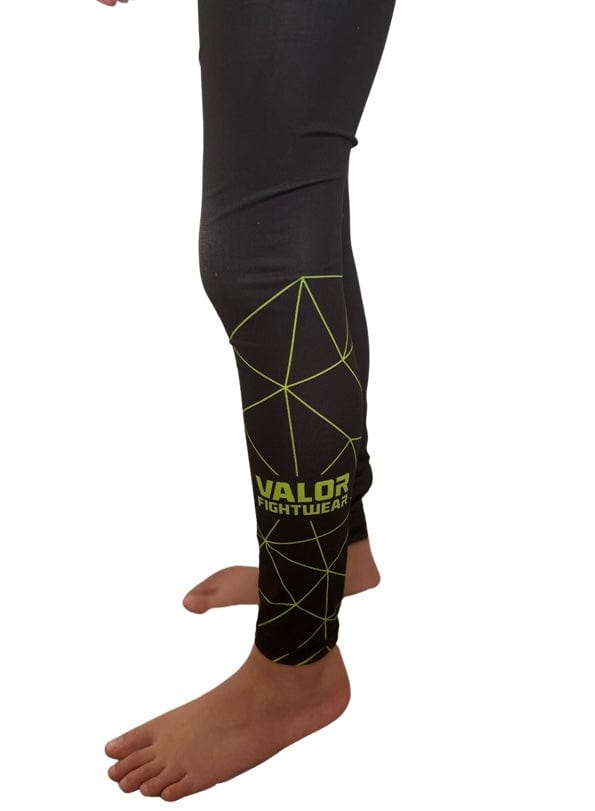 KIDS VALOR GEO GREEN SPATS Kids Rashguard Valor Fightwear