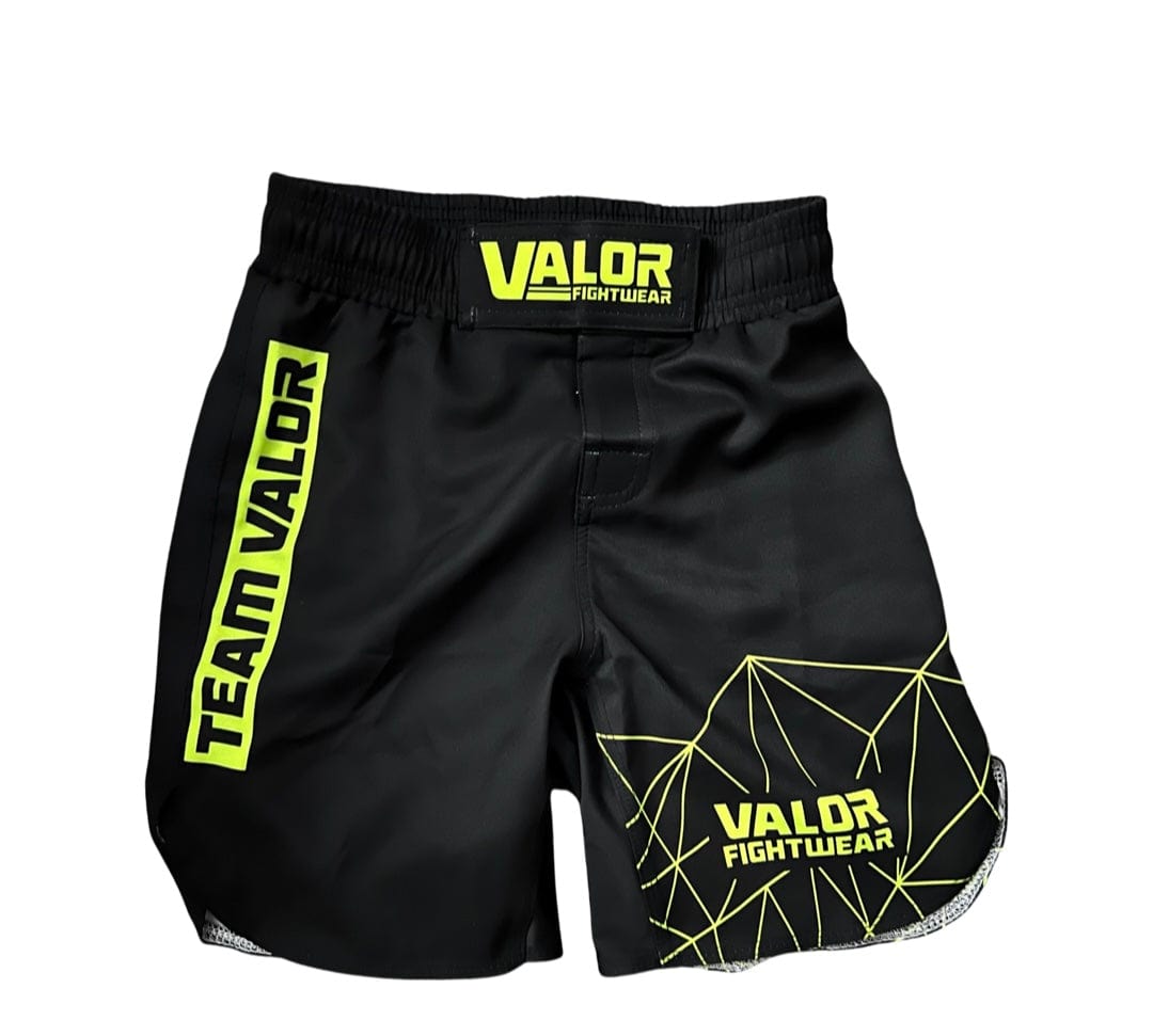 KIDS VALOR GEO GREEN SHORTS Kids MMA Shorts Valor Fightwear   