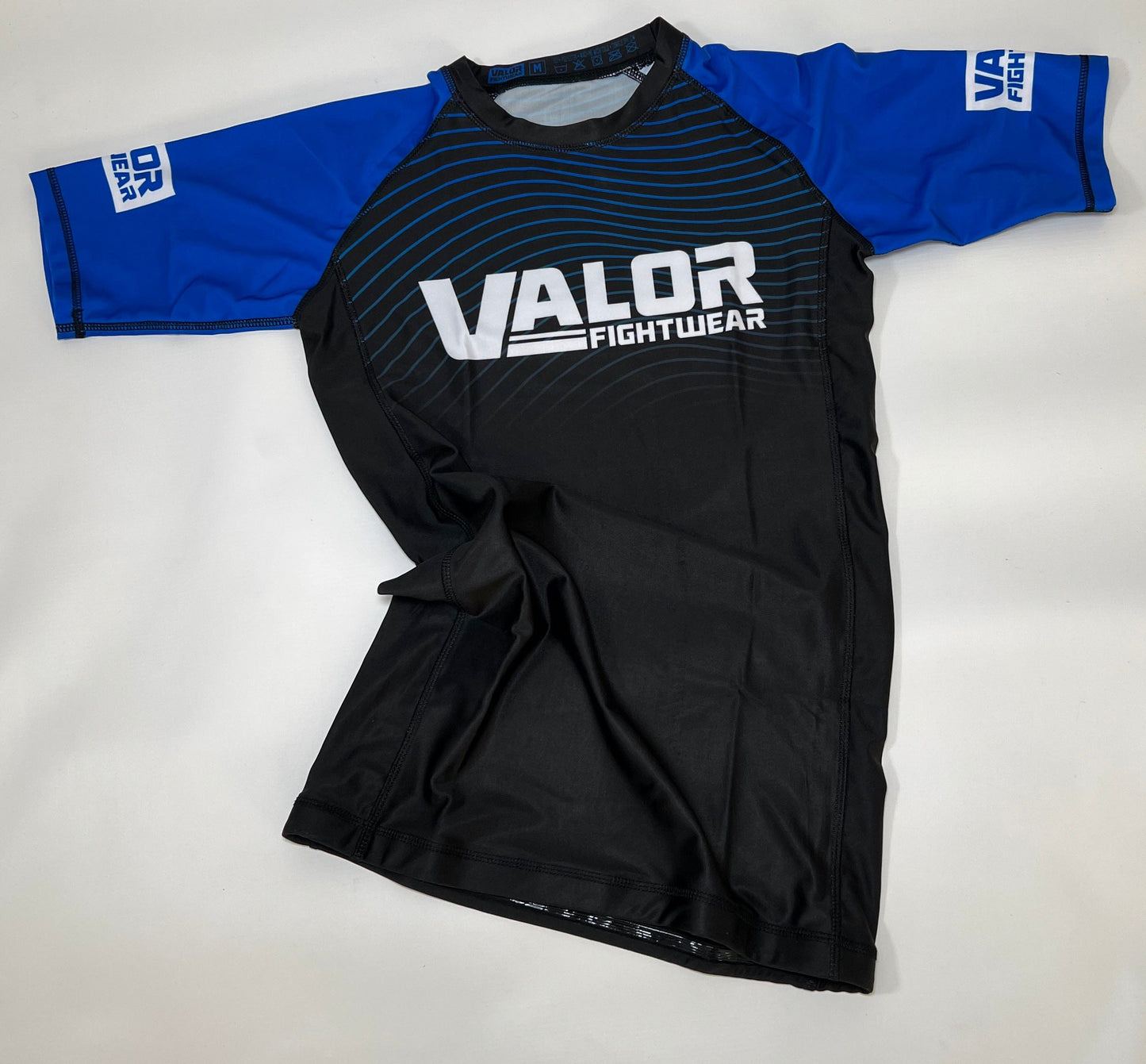 IBJJF Blue Belt Ranked No Gi BJJ/MMA Rash Guard - Blue/Black - Valor Fightwear