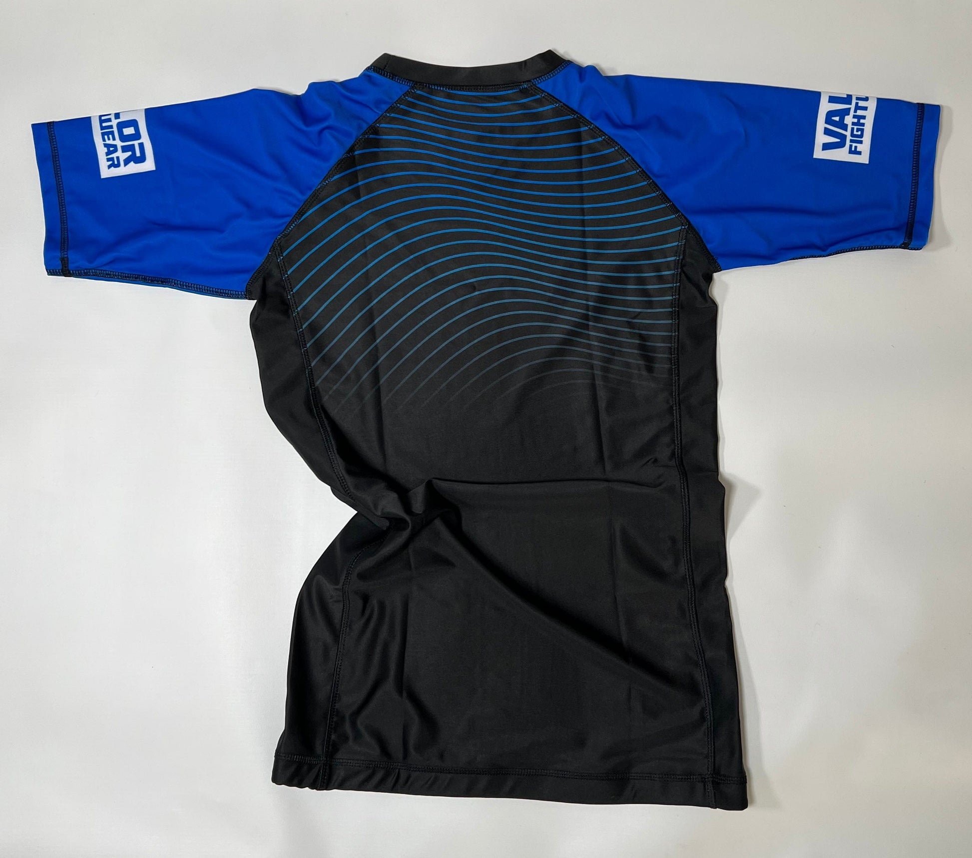 IBJJF Blue Belt Ranked No Gi BJJ/MMA Rash Guard - Blue/Black - Valor Fightwear