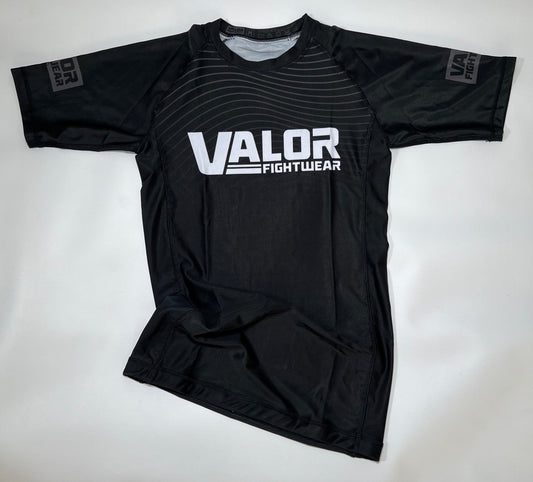 IBJJF Black Belt Ranked No Gi BJJ/MMA Rash Guard - Black - Valor Fightwear Adult Rashguard Valor Fightwear   