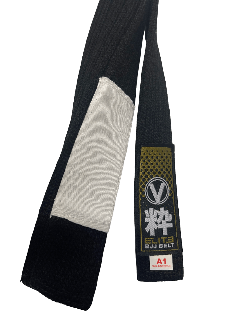 VALOR ELITE GI MATERIAL COMPETITOR BLACK BELT (WHITE TAB) bELT Valor Fightwear