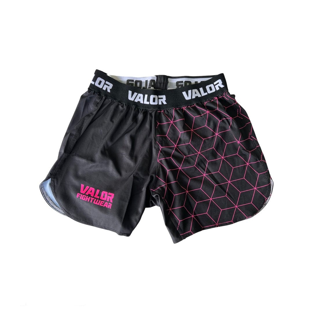 VALOR GEO BOARD SHORTS – Pink Valor Fightwear