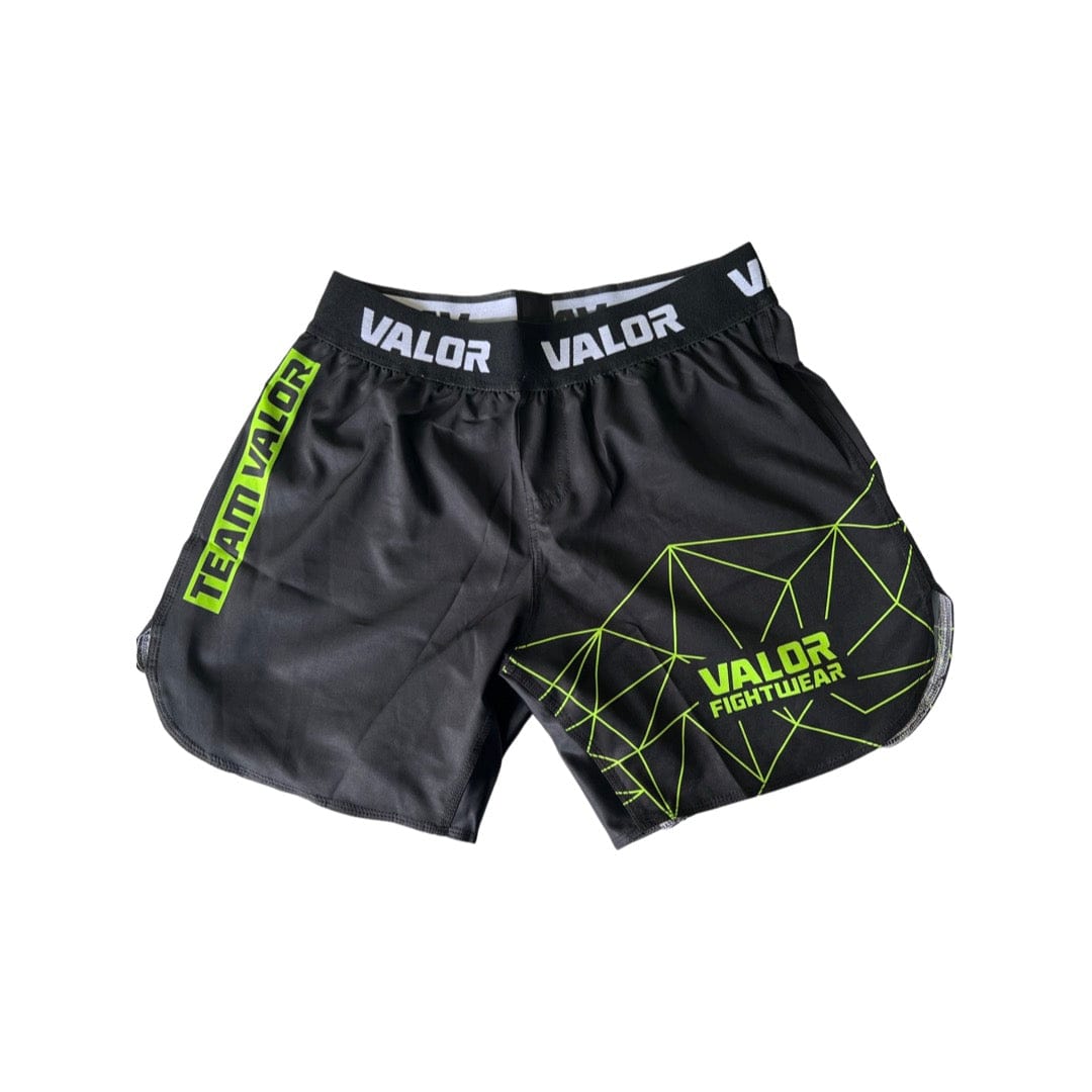 Geometric Design No Gi BJJ/MMA Board Shorts - Green - Valor Fightwear