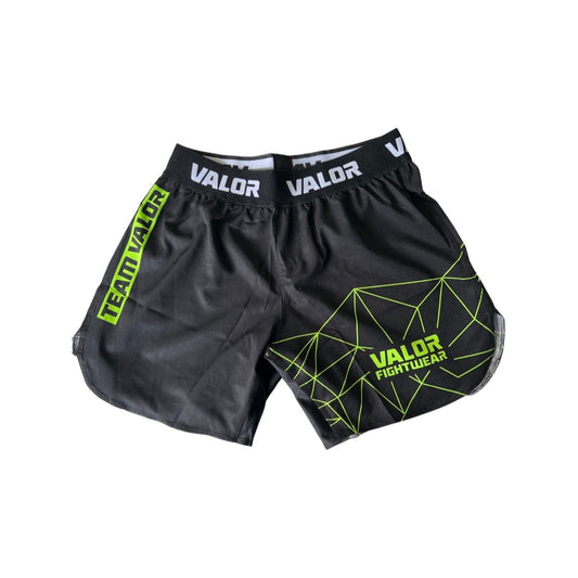 Geometric Design No Gi BJJ/MMA Board Shorts - Green - Valor Fightwear MMA Shorts Valor Fightwear   