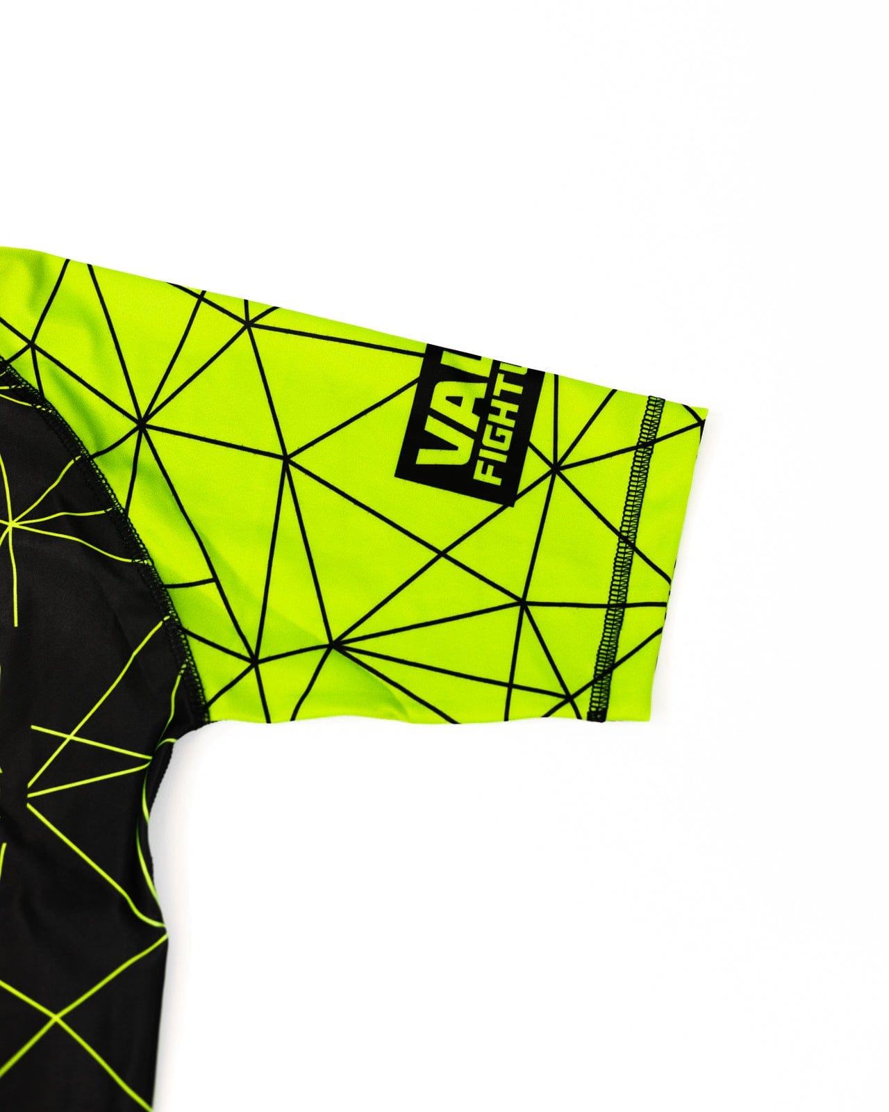 Geometric Design No Gi BJJ/MMA Rash Guard - Green/Black - Valor Fightwear