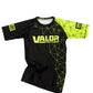 Geometric Design No Gi BJJ/MMA Rash Guard - Green/Black - Valor Fightwear