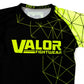 Geometric Design No Gi BJJ/MMA Rash Guard - Green/Black - Valor Fightwear