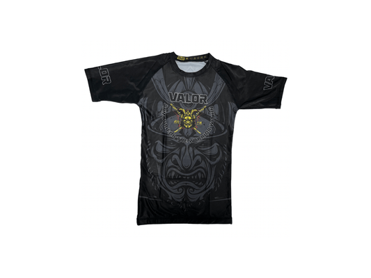 Samurai Design Warrior Within - No Gi BJJ/MMA Rash Guard - Valor Fightwear Adult Rashguard Valor Fightwear   
