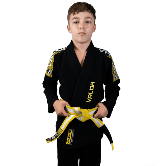 Kids Valente BJJ GI Martial Arts Gi - Black - Valor Fightwear Kids Gi Valor Fightwear