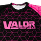 Geometric Design No Gi BJJ/MMA Rash Guard - Pink/Black - Valor Fightwear