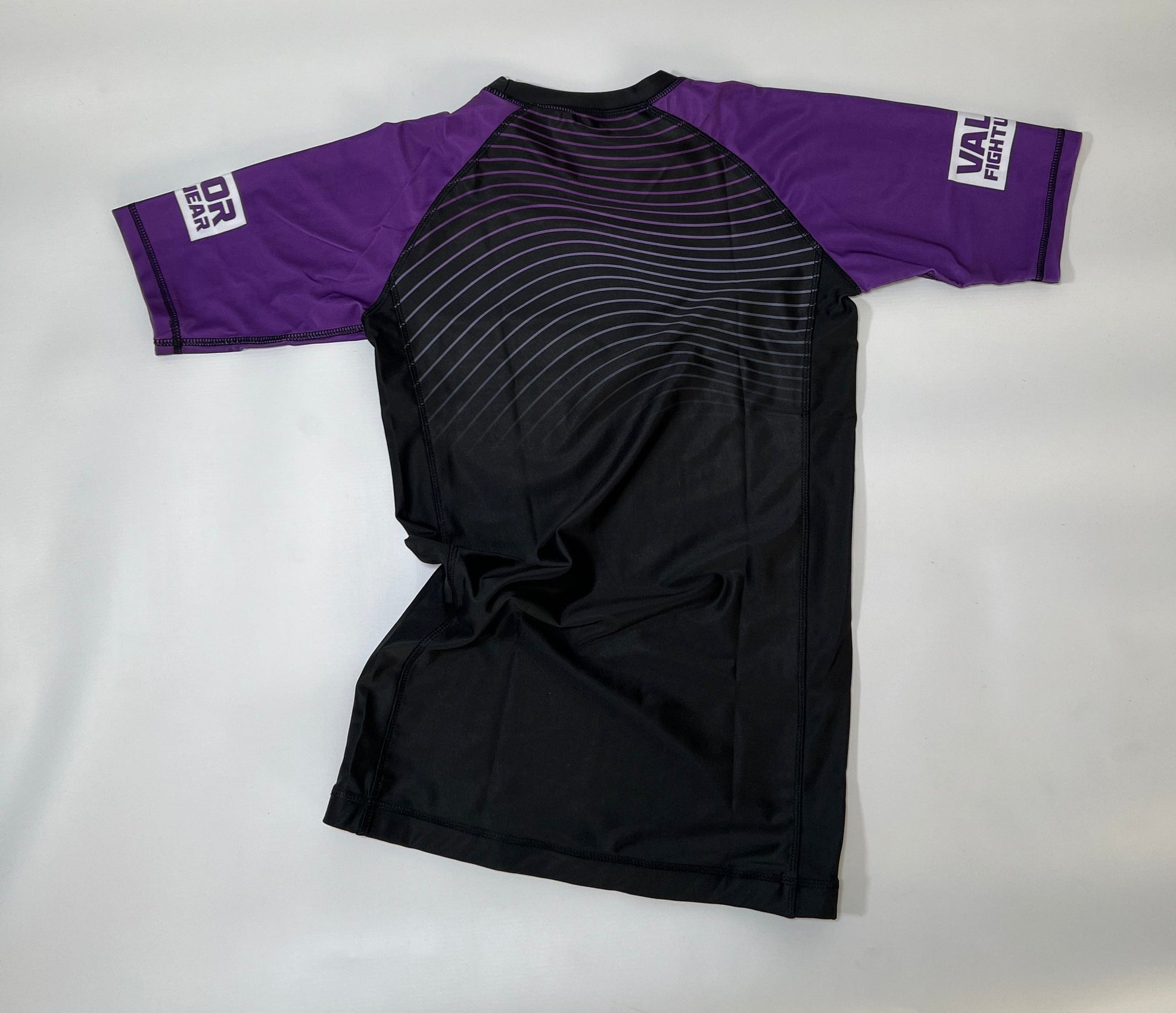 IBJJF Purple Belt Ranked No Gi BJJ/MMA Rash Guard - Purple/Black - Valor Fightwear