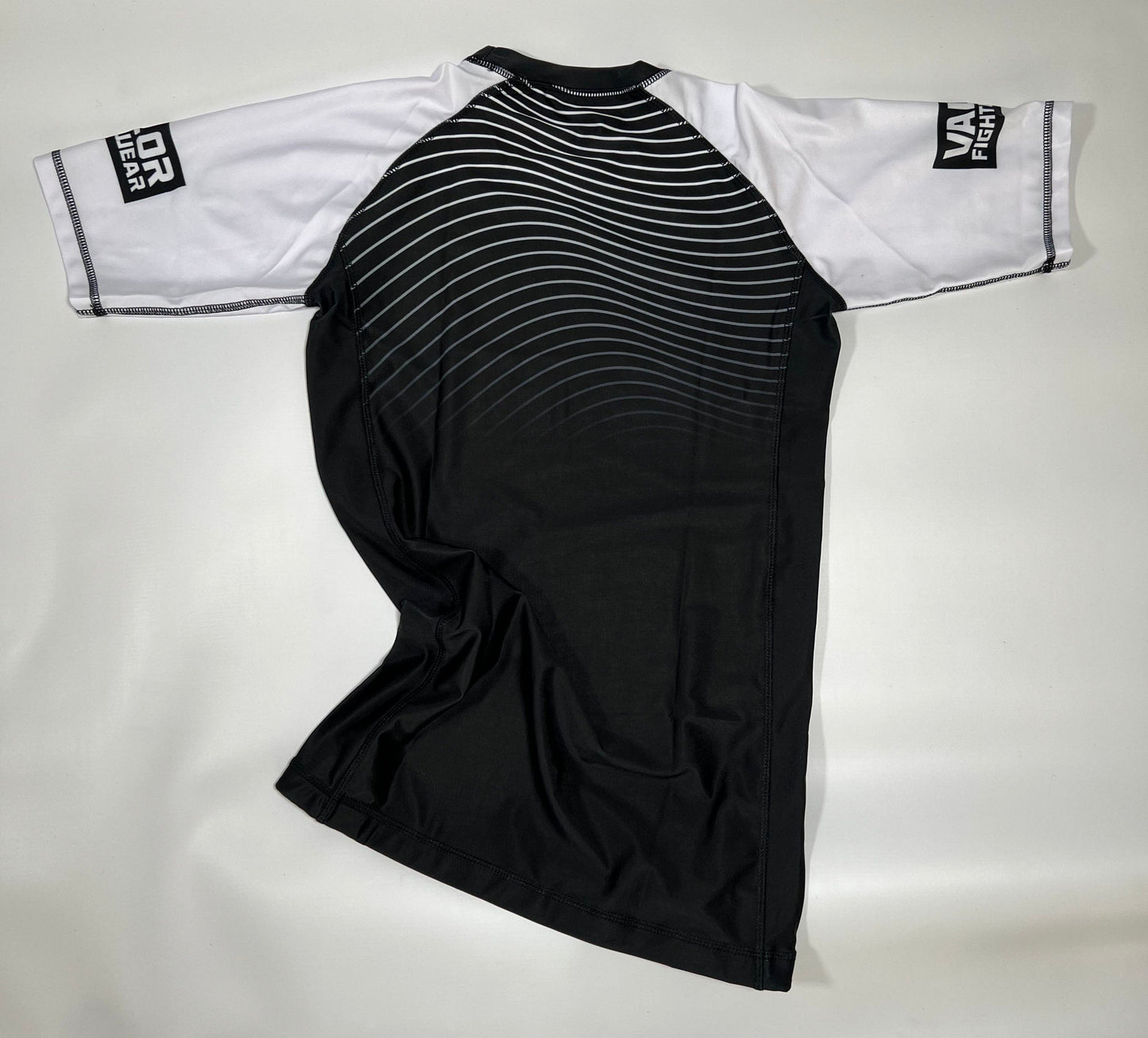 IBJJF White Belt Ranked No Gi BJJ/MMA Rash Guard - White/Black - Valor Fightwear