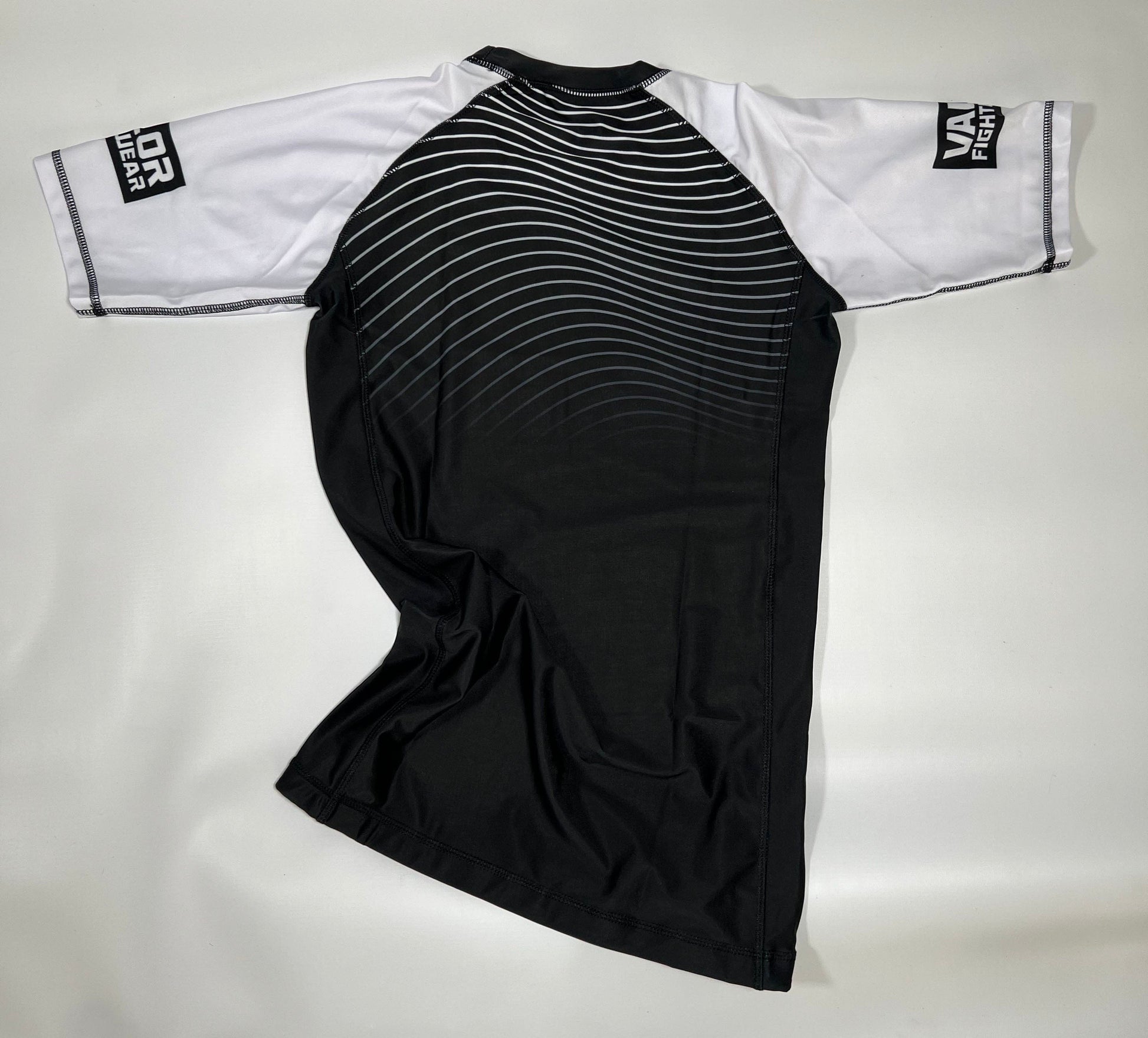IBJJF White Belt Ranked No Gi BJJ/MMA Rash Guard - White/Black - Valor Fightwear