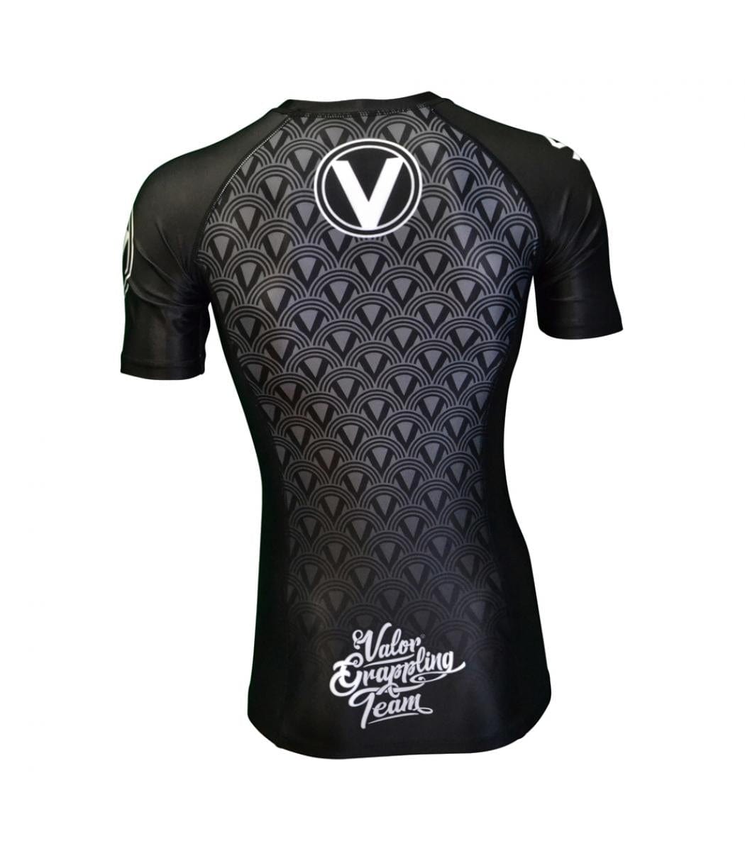 Kids No Gi BJJ/MMA Rash Guard - Valor Black - Valor Fightwear