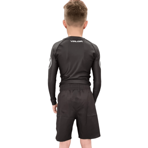 KIDS VALOR CLASSIC LONG SLEEVE RASH GUARD BLACK
