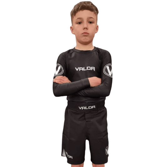 KIDS VALOR CLASSIC SHORTS – BLACK Valor Fightwear