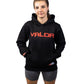 VALOR BLACK HOODIE – RED