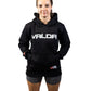 VALOR BLACK HOODIE – White