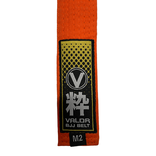 Kids IBJJF Rank Belt - Orange - BJJ Belt - Valor Fightwear Kids Belt Valor Fightwear