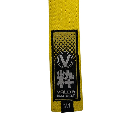 Kids IBJJF Rank Belt - Yellow - BJJ Belt - Valor Fightwear Kids Belt Valor Fightwear