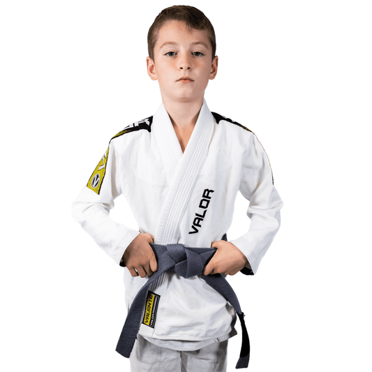 Kids Valente BJJ GI Martial Arts Gi - White - Valor Fightwear Kids Gi Valor Fightwear
